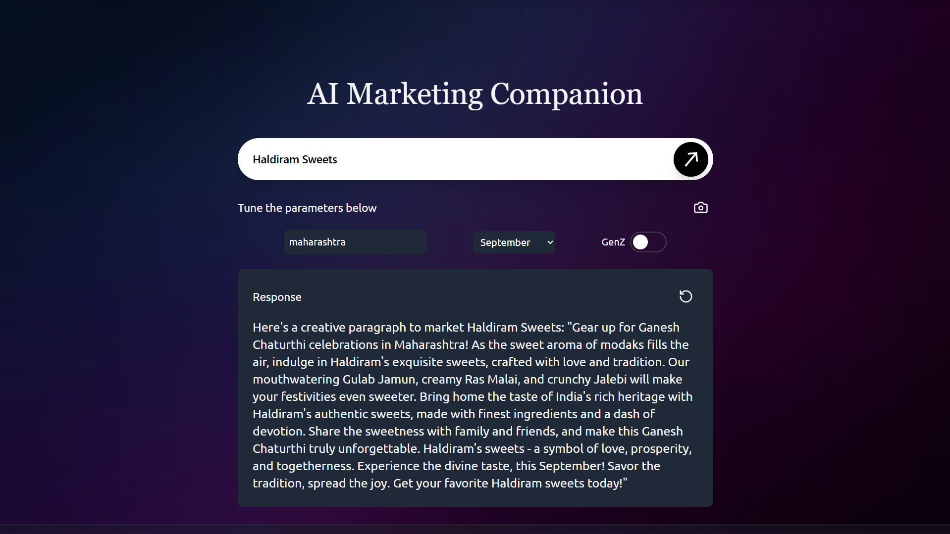 Marketing Assistant preview